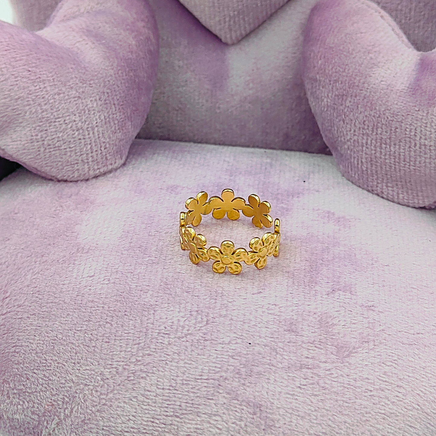 Cute Flower Gold Plated Ring