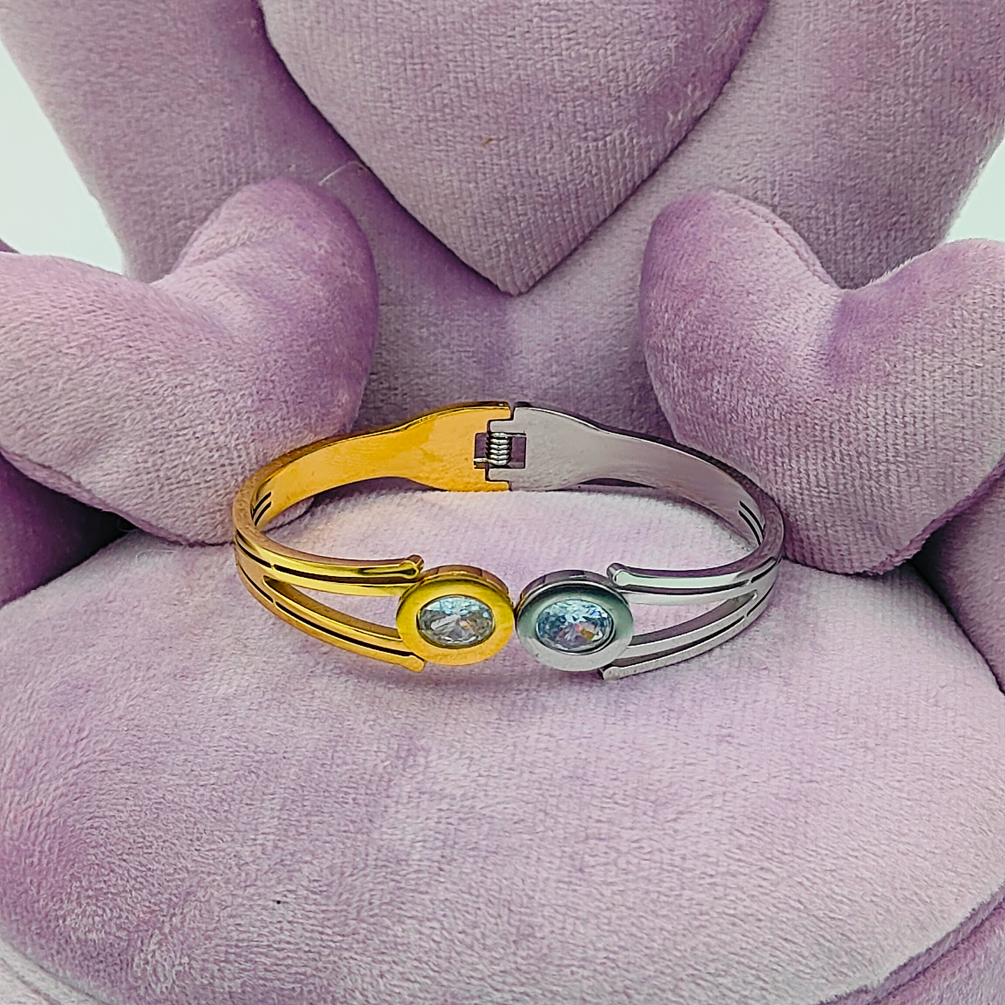 Double Toned Stone Studded Women Bracelet