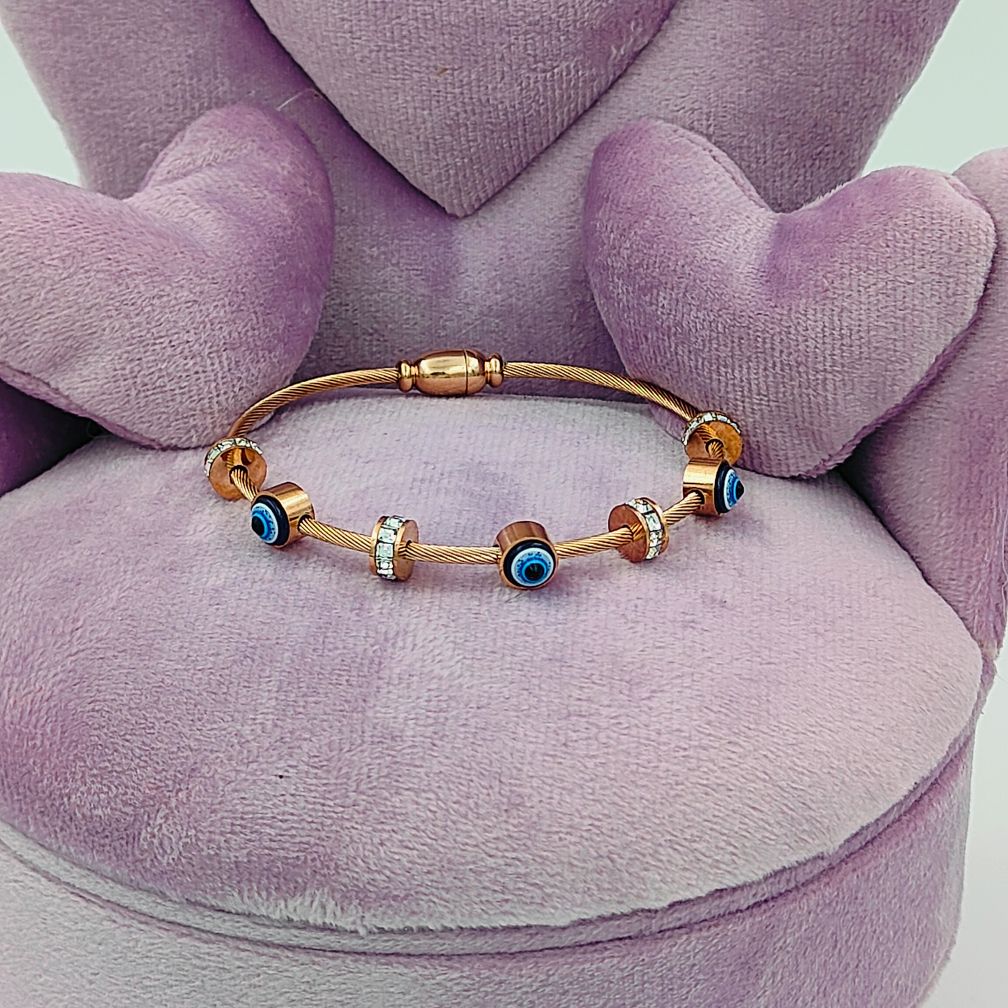 Evil Eye Charm Copper Bracelet