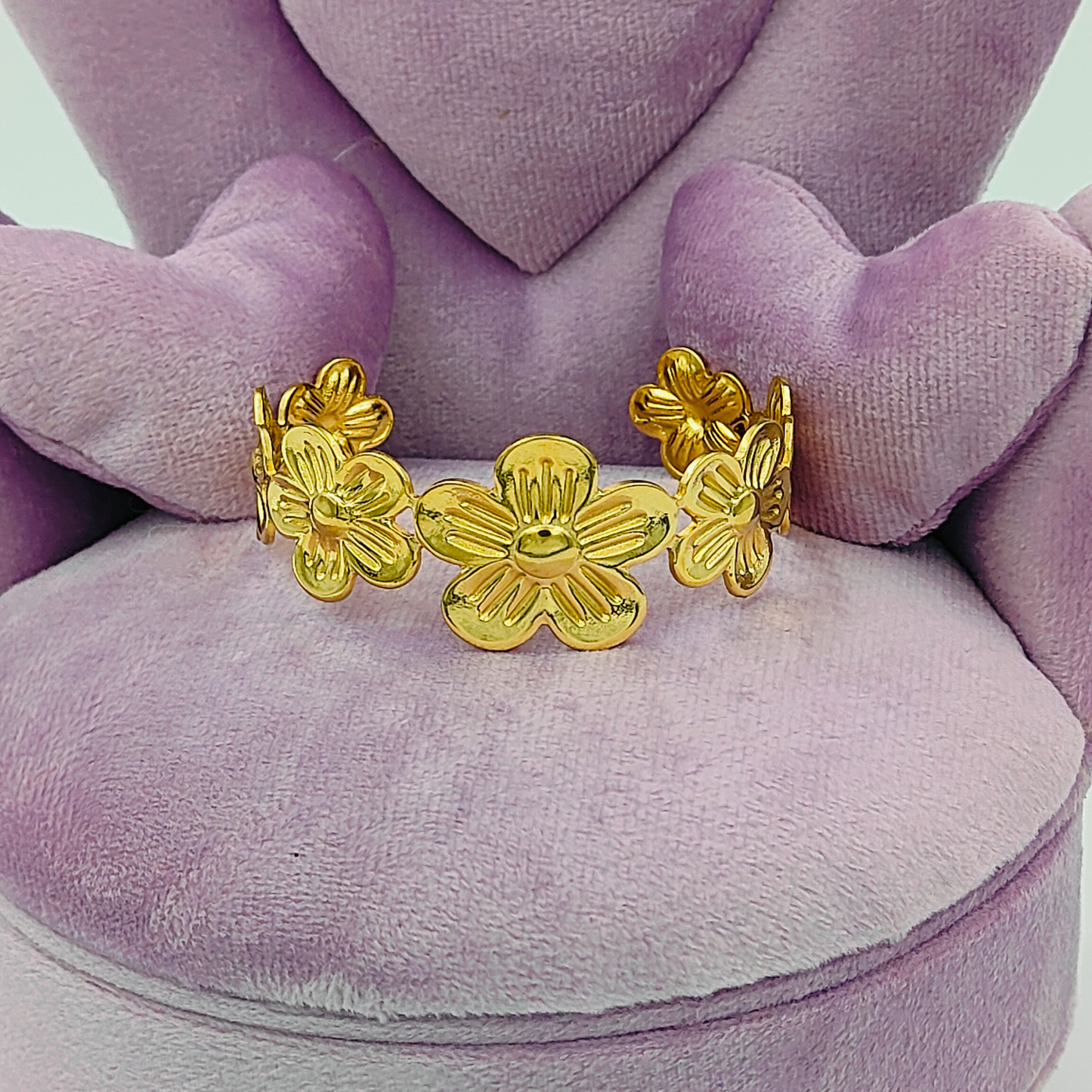 Floral Gold Plated Cuff