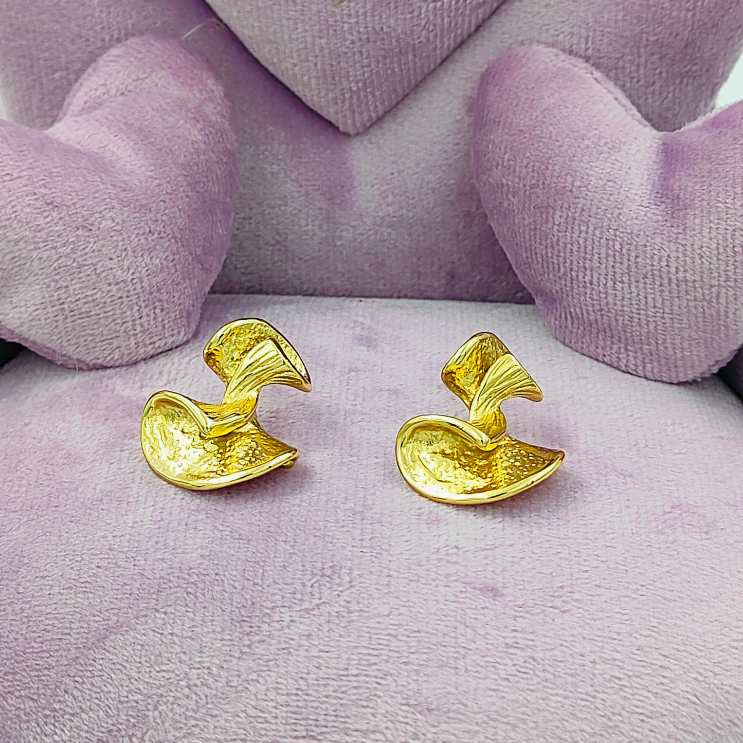 Golden Helley Twisted Stainless Steel Earrings