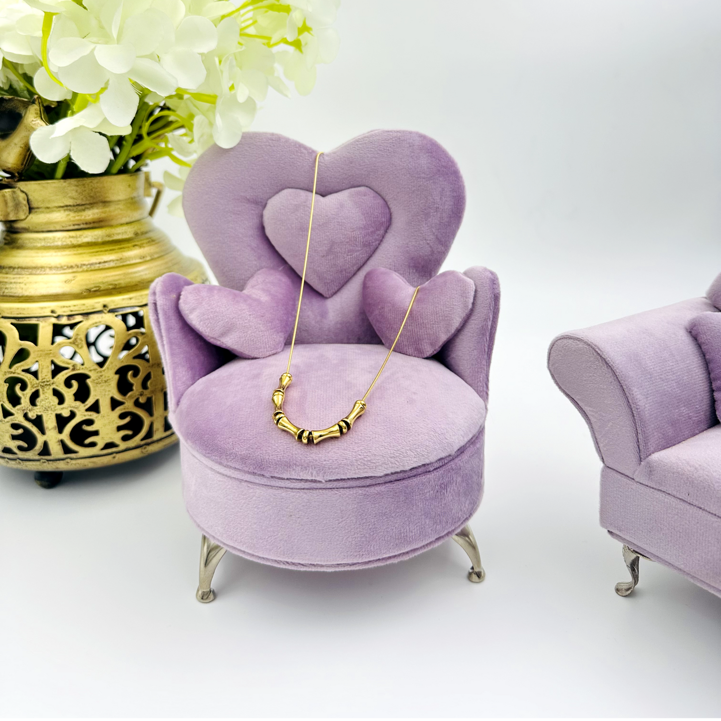 Gold Plated Bamboo Necklace