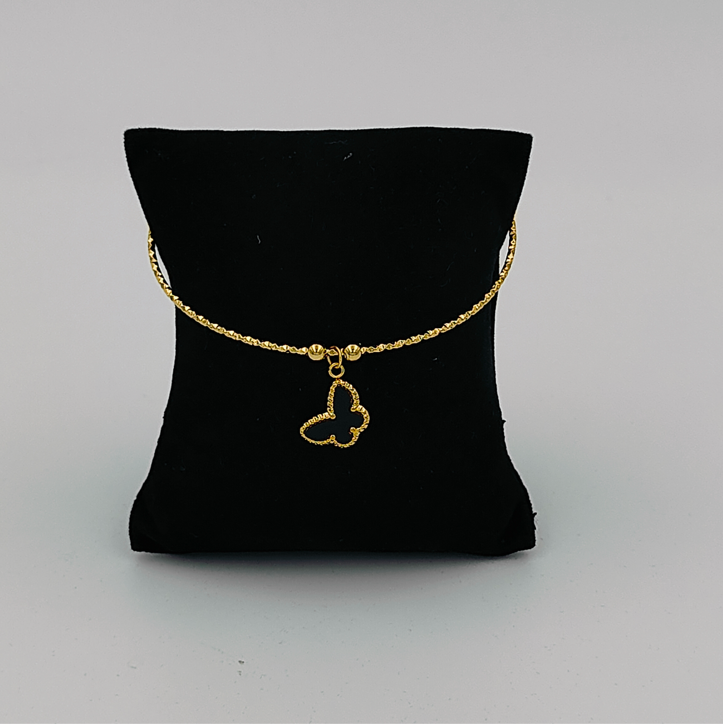 Minimalist Black Butterfly Bracelet