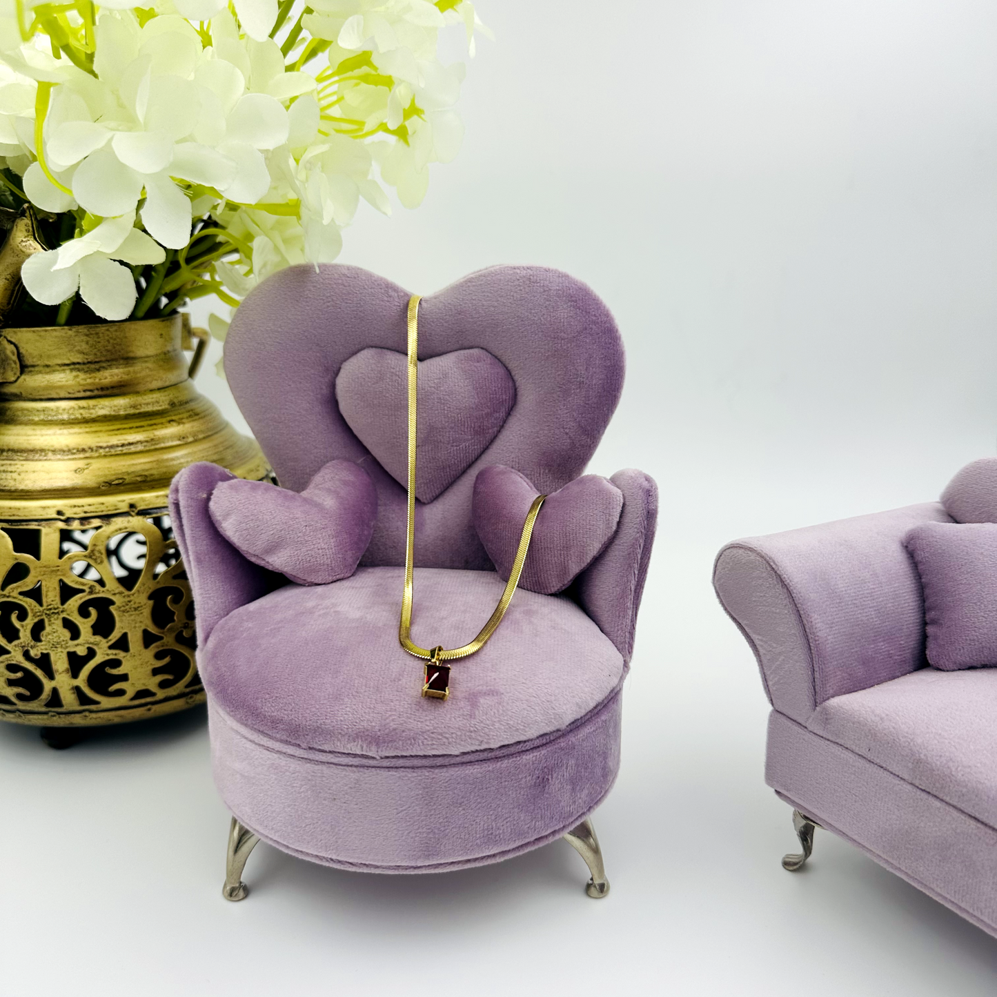 Red Gold Plated Stainless Steel Snake Chain Necklace