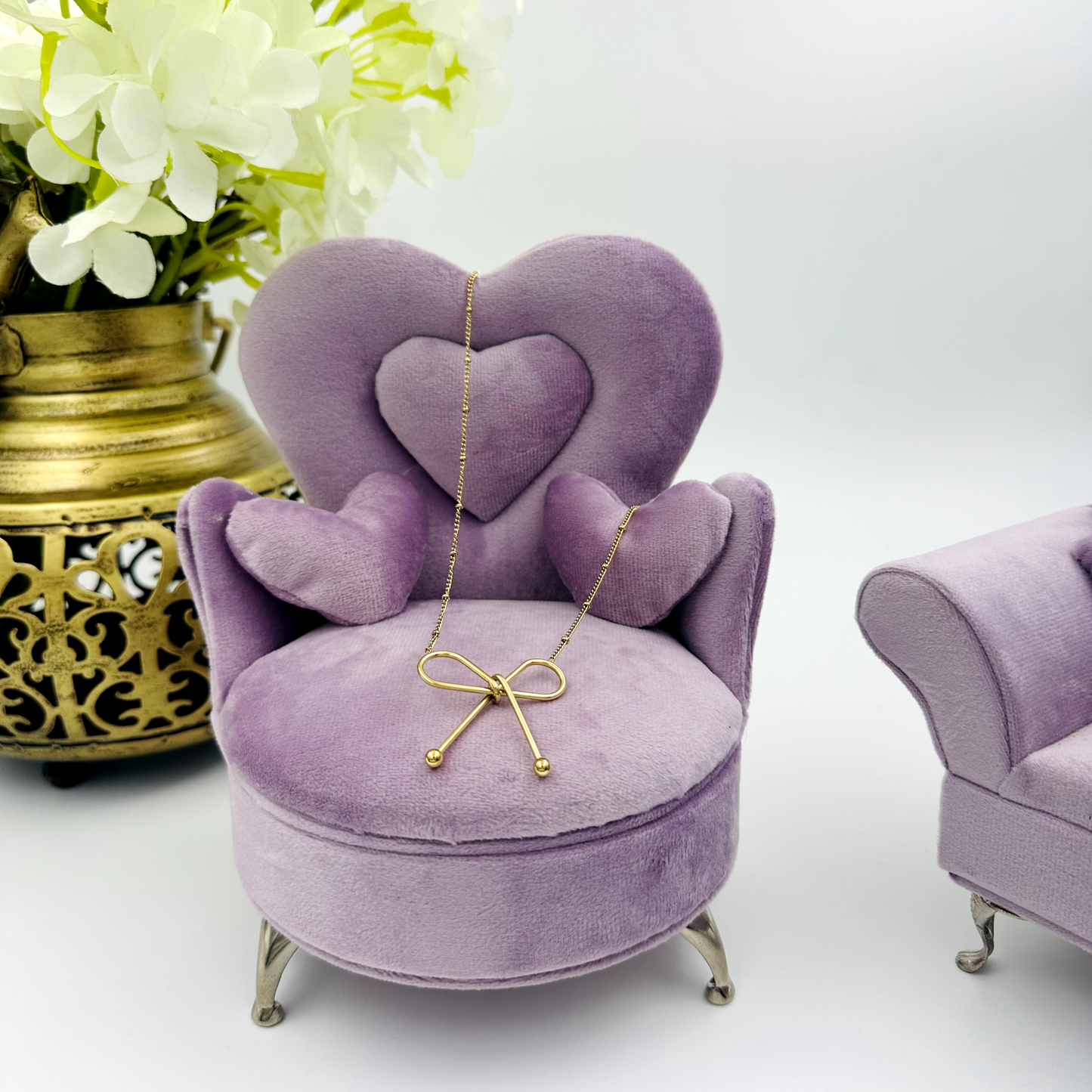 Gold Plated Bow Chain Necklace