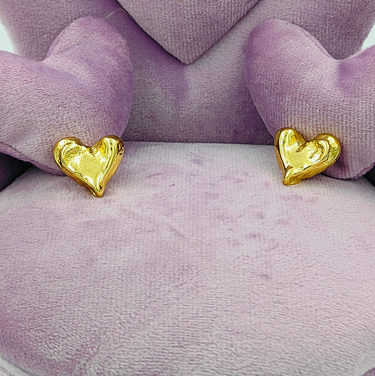 Western Minimal Mini Heart Gold Plated Earrings