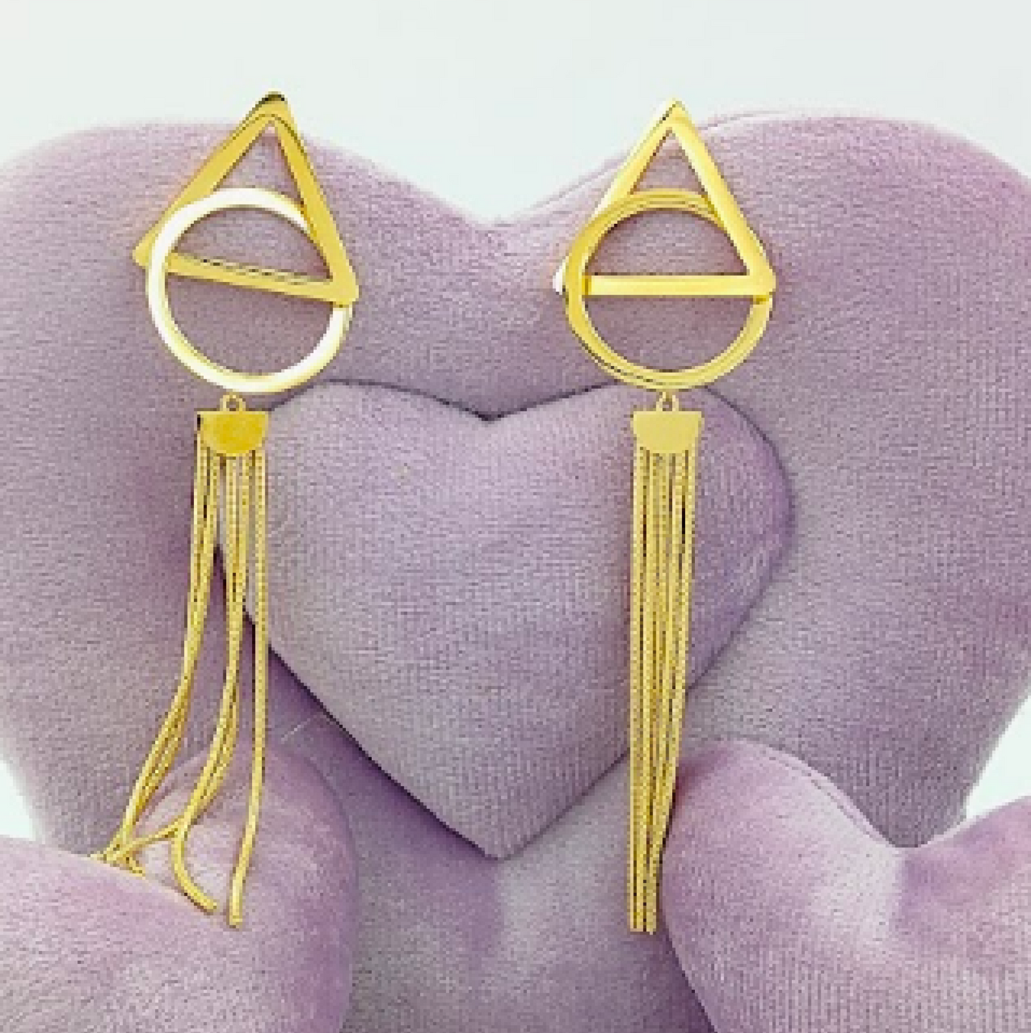 Anti Tarnish Resin Chain Earrings