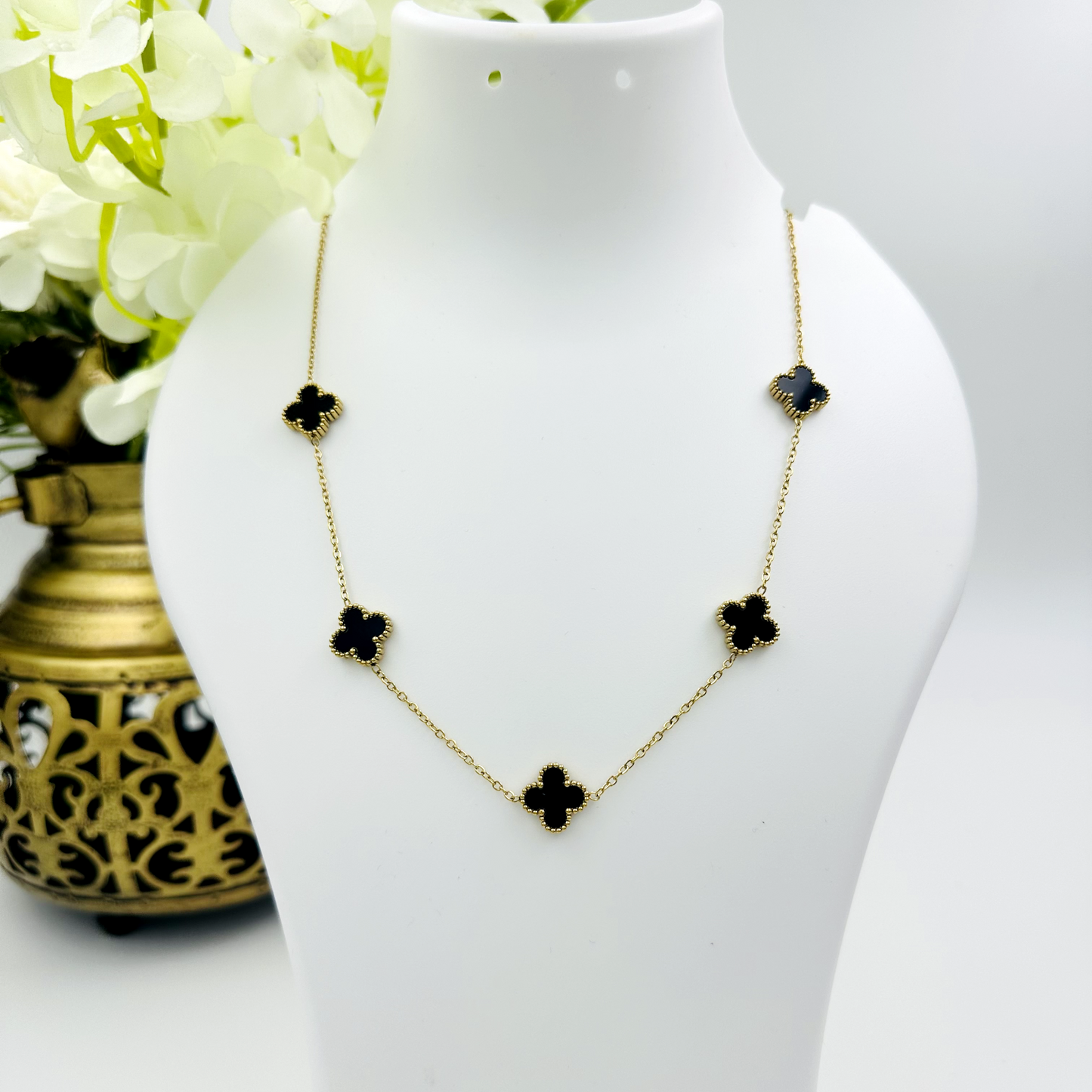 Black Clover Chain Necklace