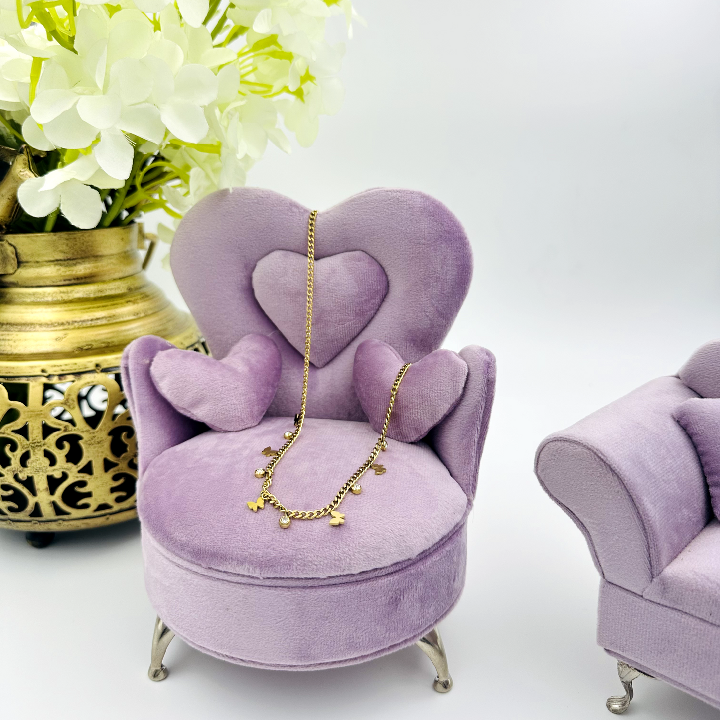 Butterfly Chic Stainless Steel Gold Plated Necklace