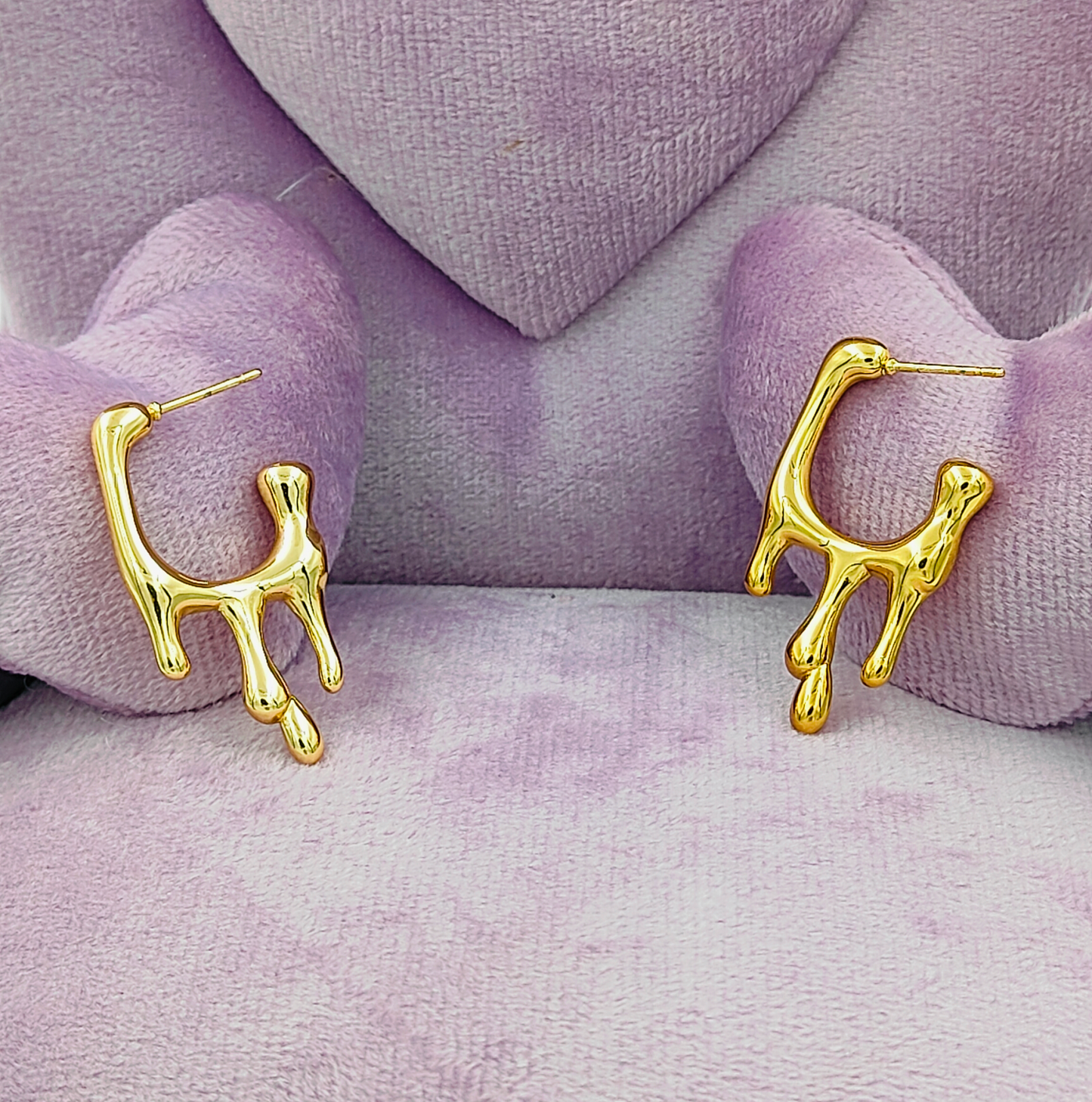 Dripping Gold Plated Drops & Danglers