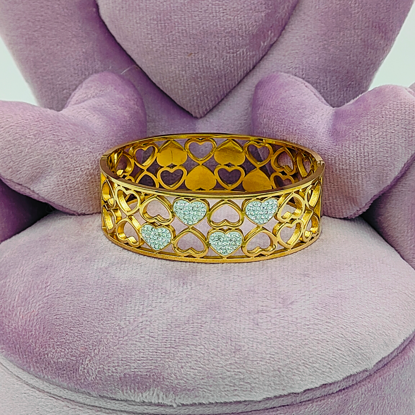 Gleaming Gold Plated Studded Bracelet