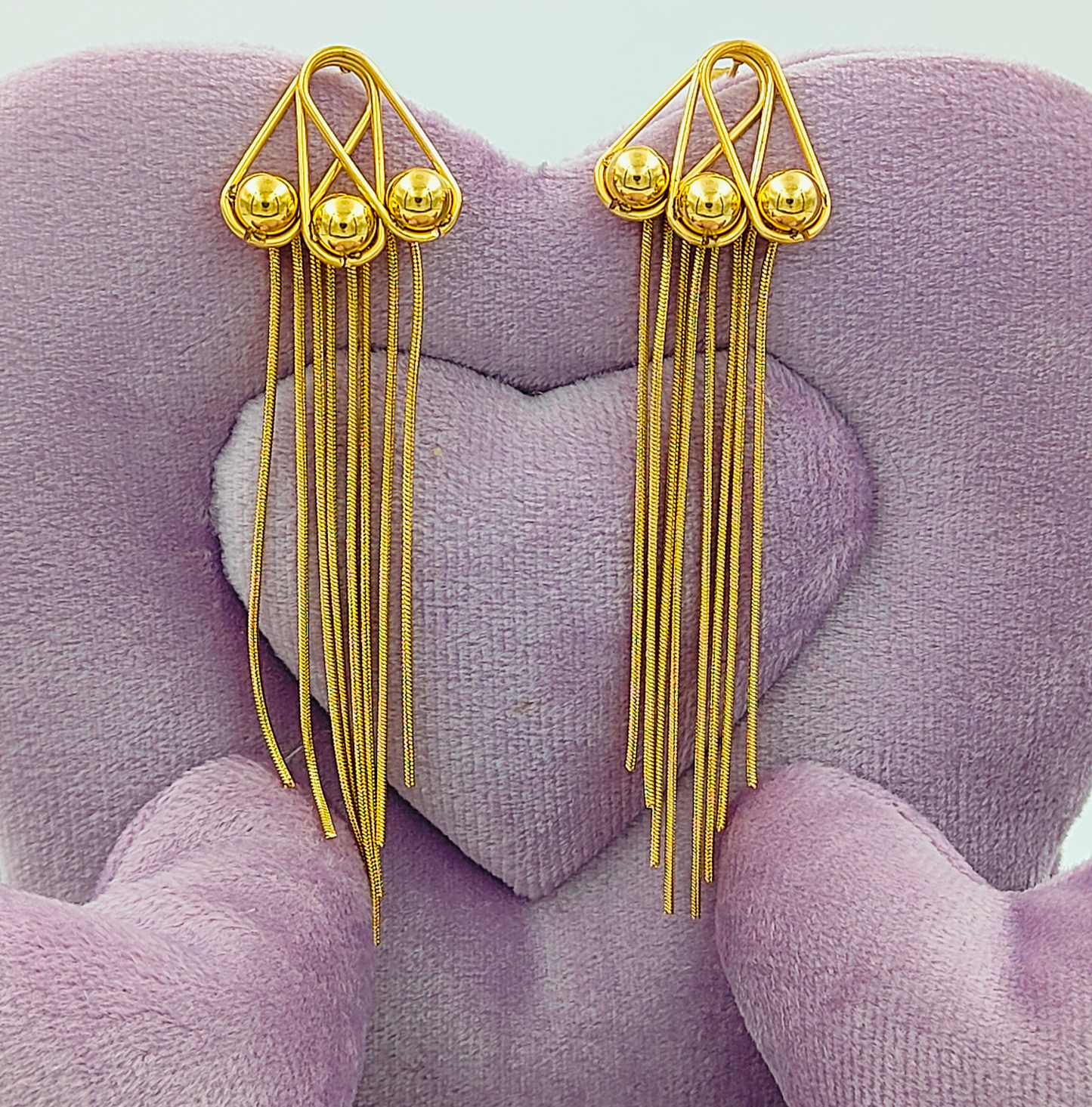 Gold Plated Tassel Earrings