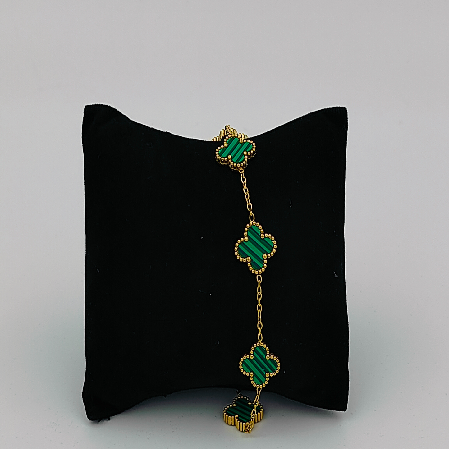 Green Clover Stainless Steel Bracelet