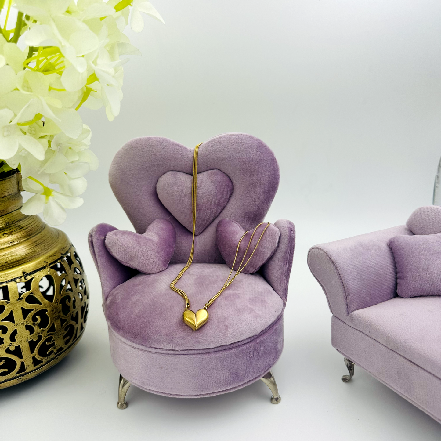 Magnetic Triple Chain Heart Necklace