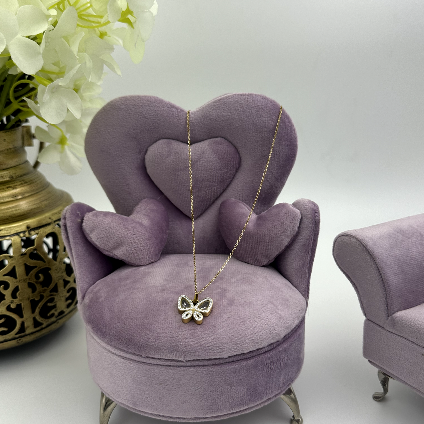 Premium Studded Butterely Necklace