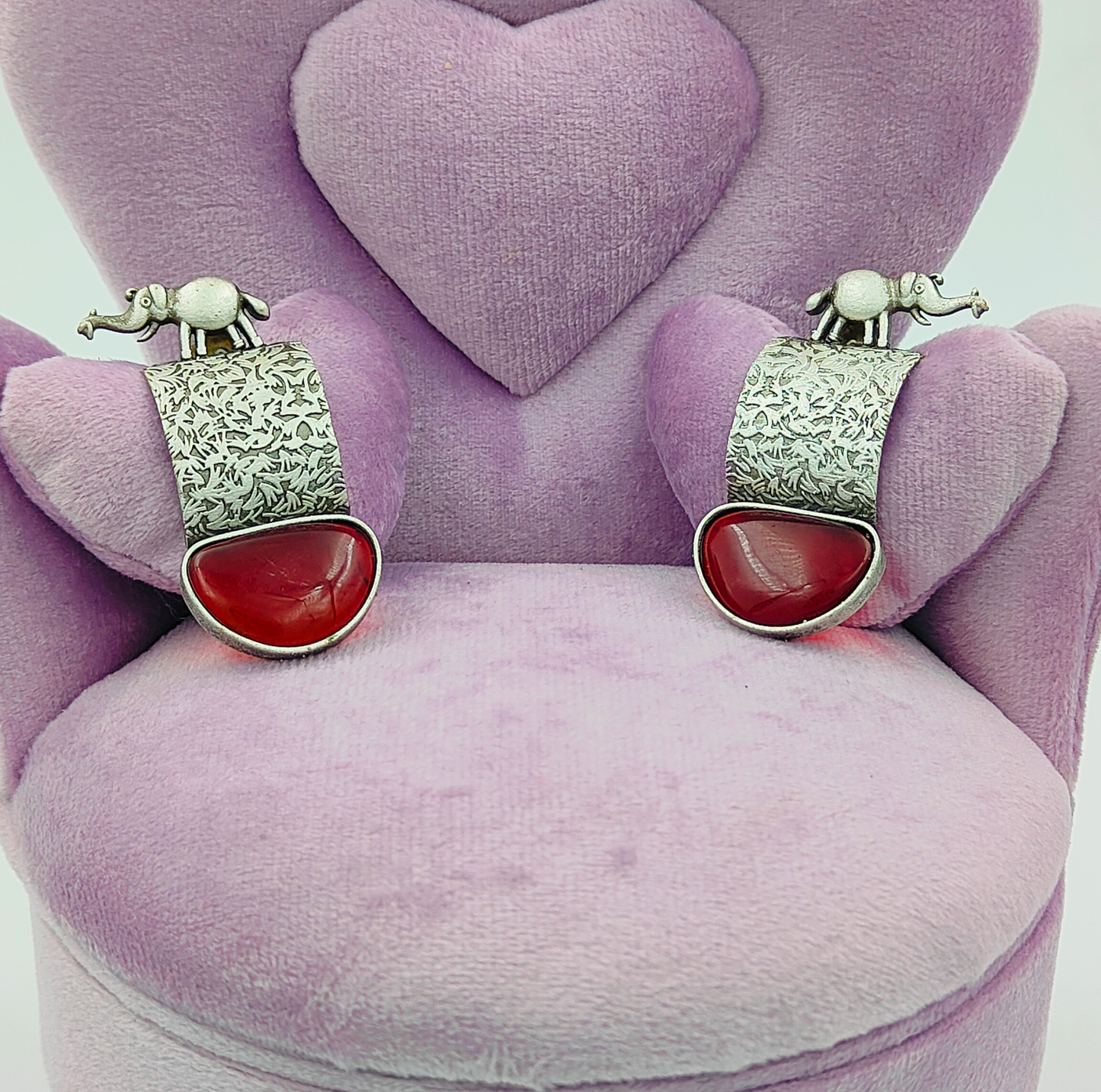 Rose Petals Oxidised Resin Jhumka