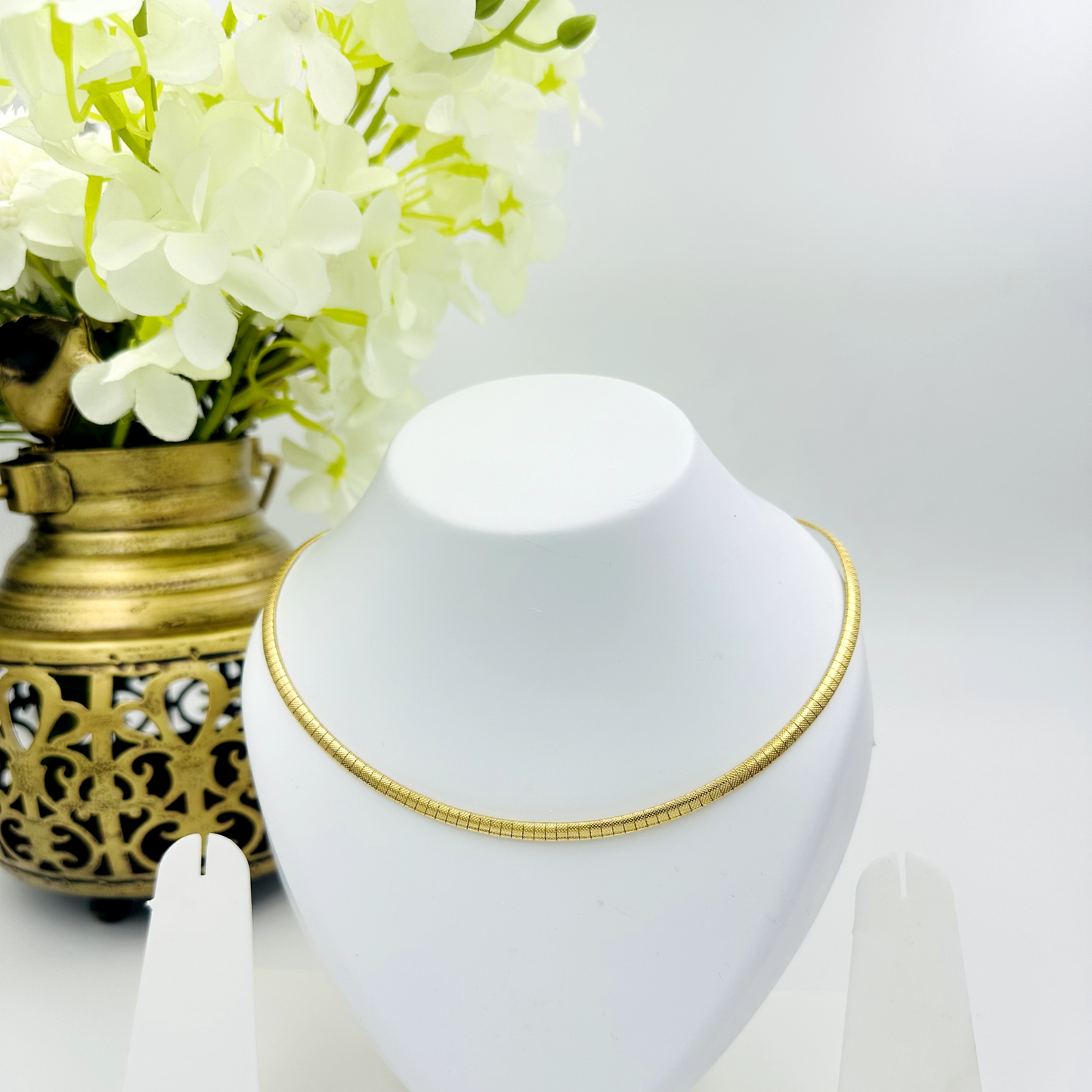 Stainless Steel Gold Plated Snake Chain Necklace