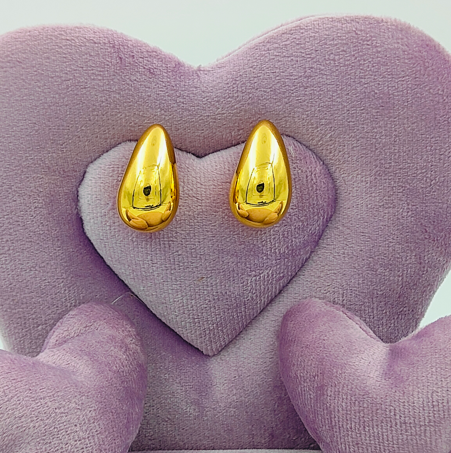 Tear Droplet Gold Plated Anti Tarnish Earrings
