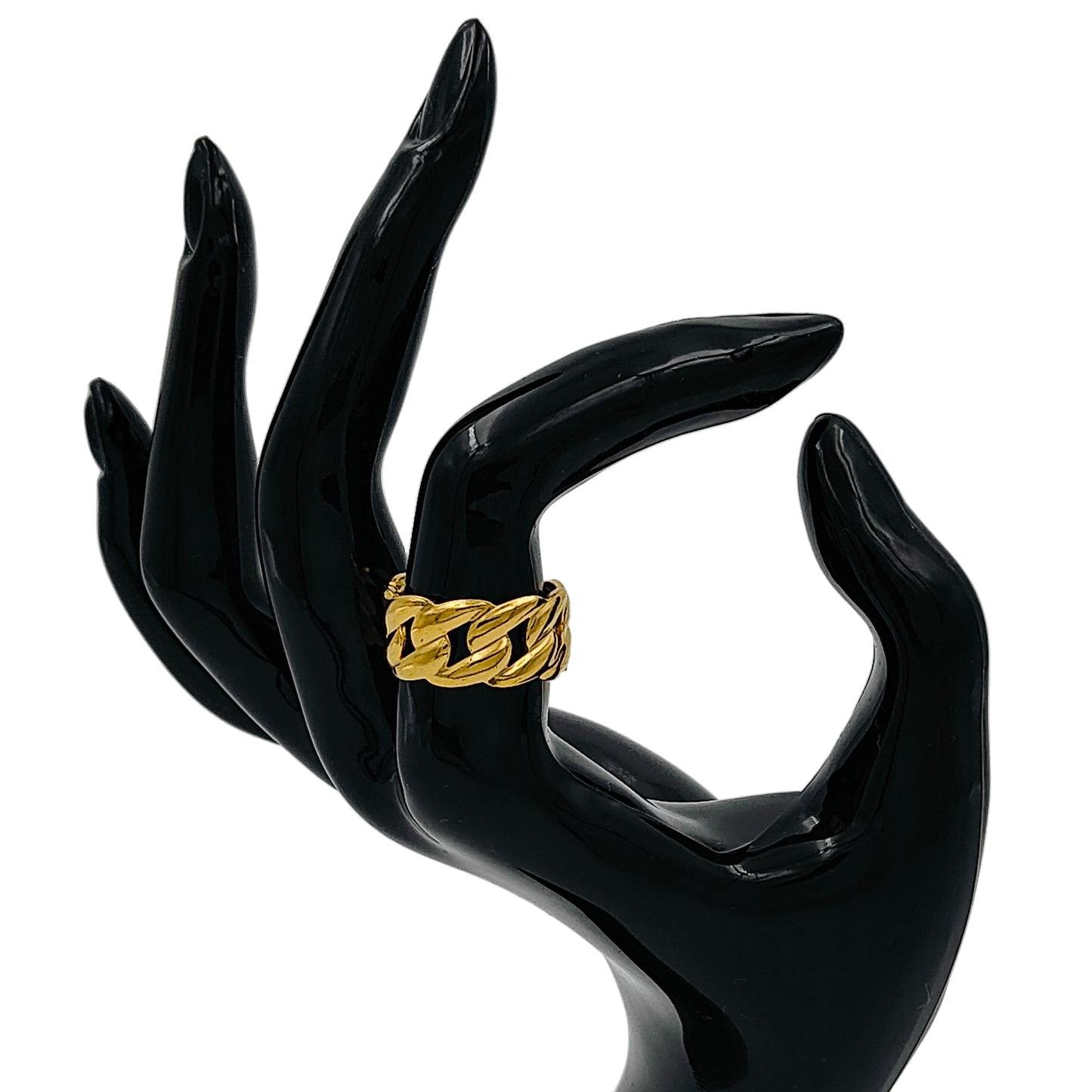 Golden Cuban Link Ring