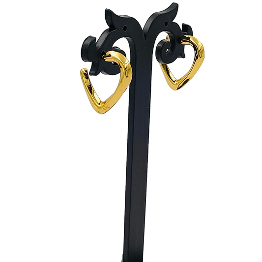Heart Shaped Statement Hoop Earrings