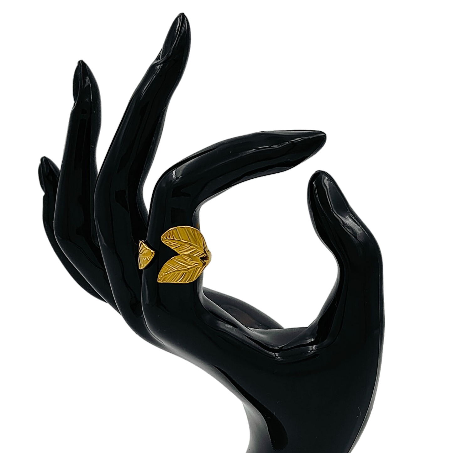 Gold Plated Stylist Leafy Ring