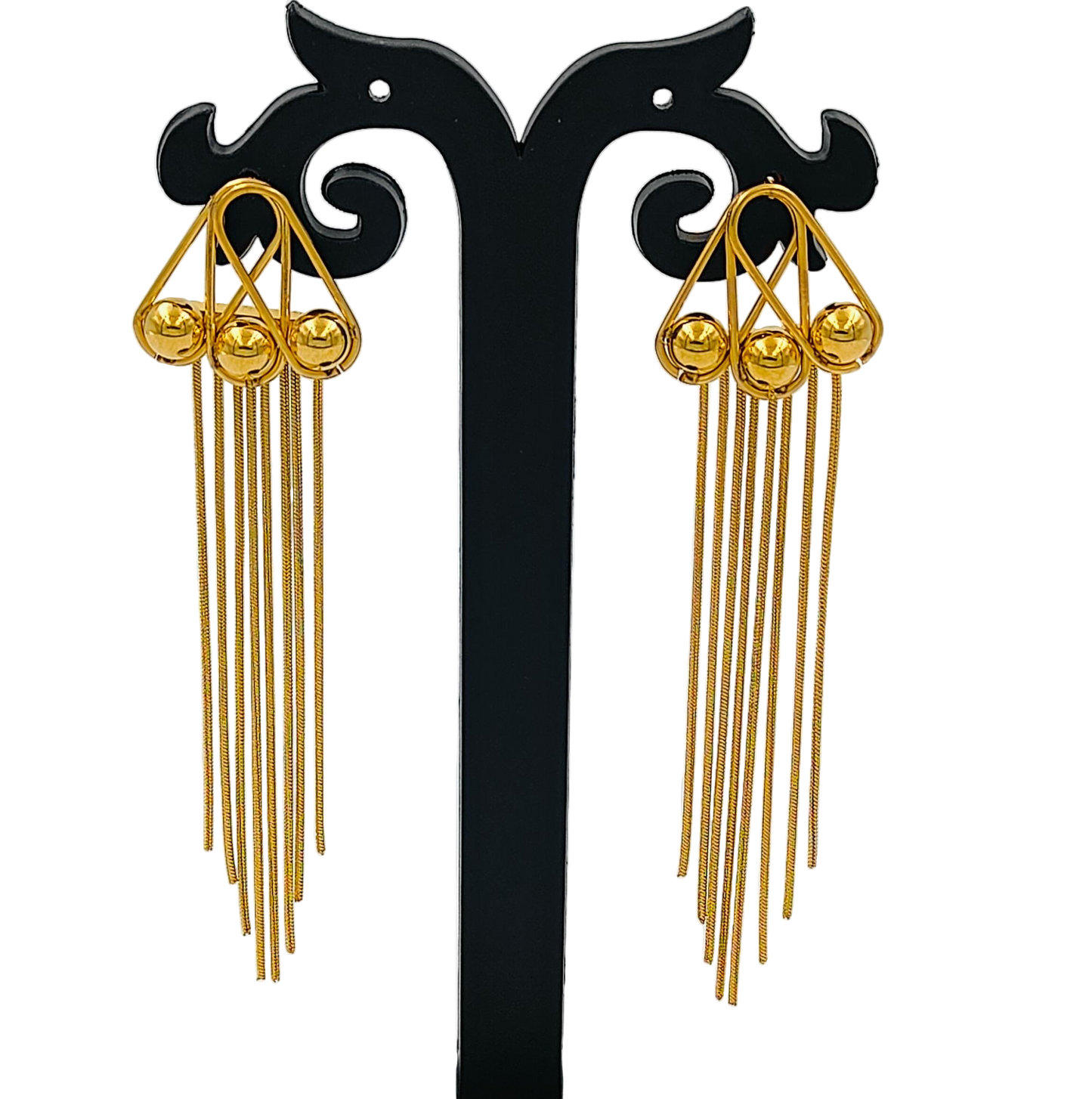 Gold Plated Tassel Earrings