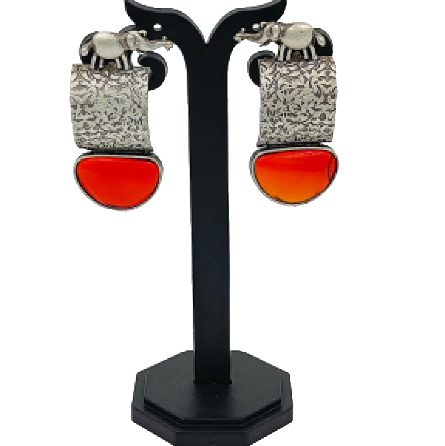 Rose Petals Oxidised Resin Jhumka