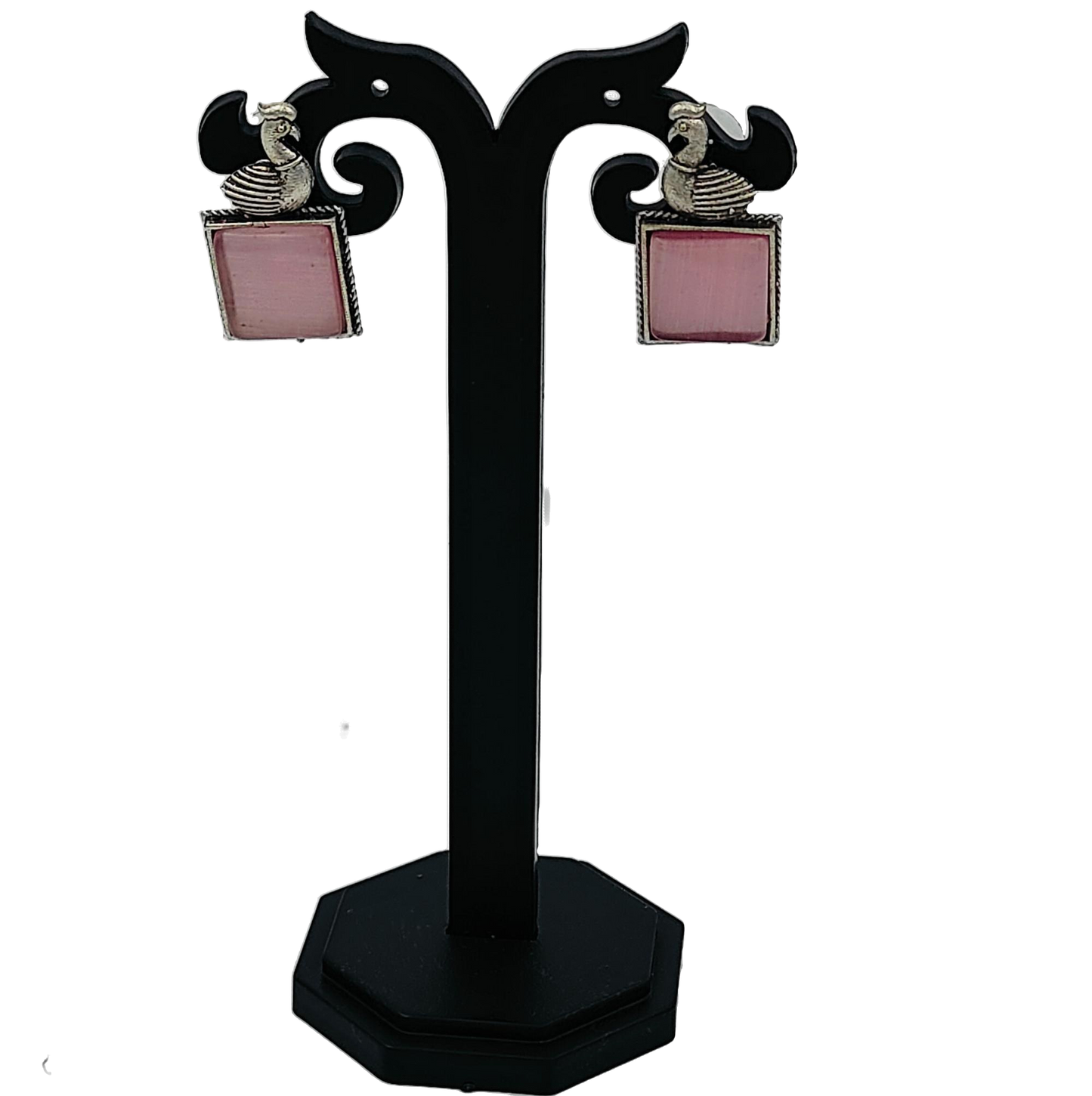 Oxidised Silver Bird Earrings