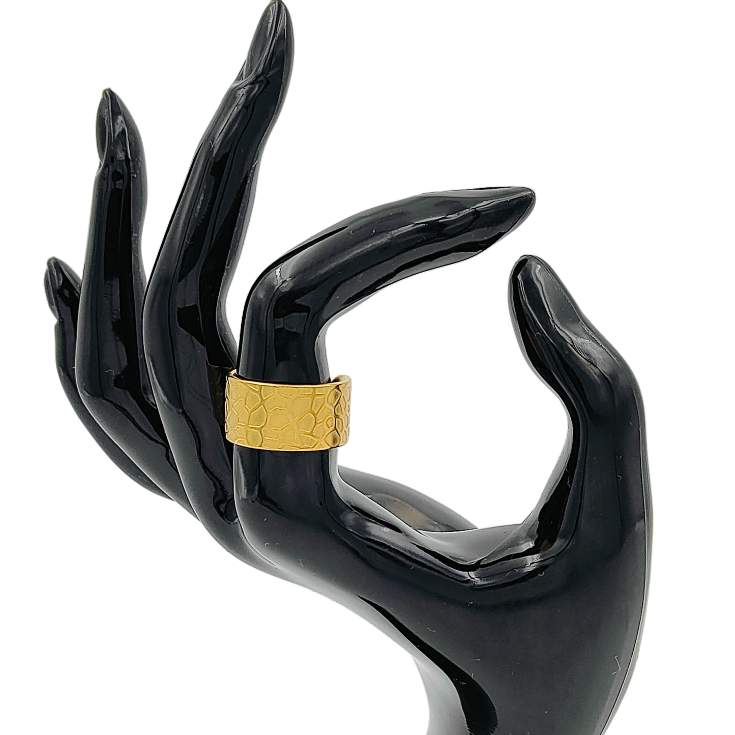 Gold Engraved Finger Cuff